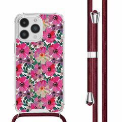 imoshion Design hoesje met koord Apple iPhone 14 Pro - Flower Water