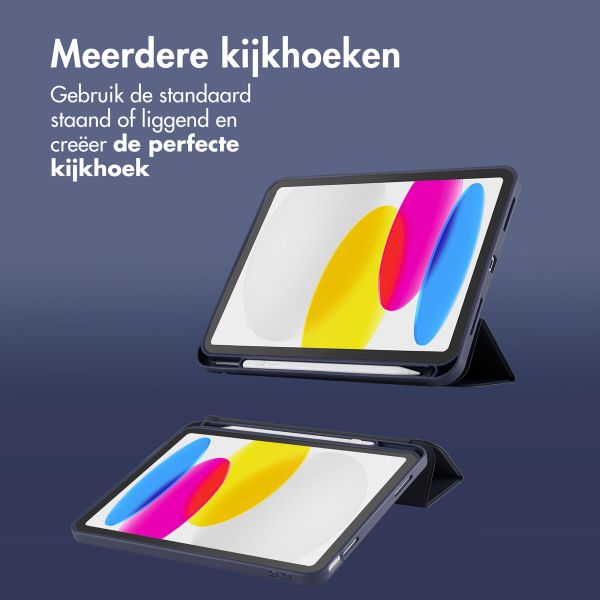 Accezz Smart Silicone Bookcase Apple iPad 11 (2025) 11 inch A16 / iPad 10 (2022) 10.9 inch - Donkerblauw