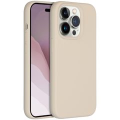 Accezz Liquid Silicone Back Cover Apple iPhone 14 Pro - Stone