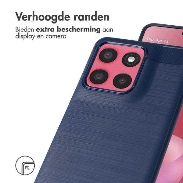 imoshion Brushed Backcover Motorola Moto G57 Power - Donkerblauw