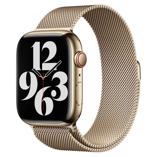 Apple Milanese Loop Band Apple Watch Series 1 t/m 10 / SE / Ultra (2) (44/45/46/49 mm) - Gold