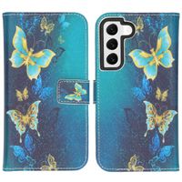 imoshion Design Softcase Bookcase Samsung Galaxy S22 - Blue Butterfly