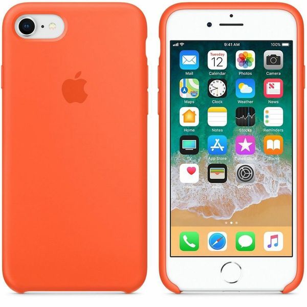 Apple Silicone Backcover iPhone SE (2022 / 2020) / 8 / 7 - Spicy Orange