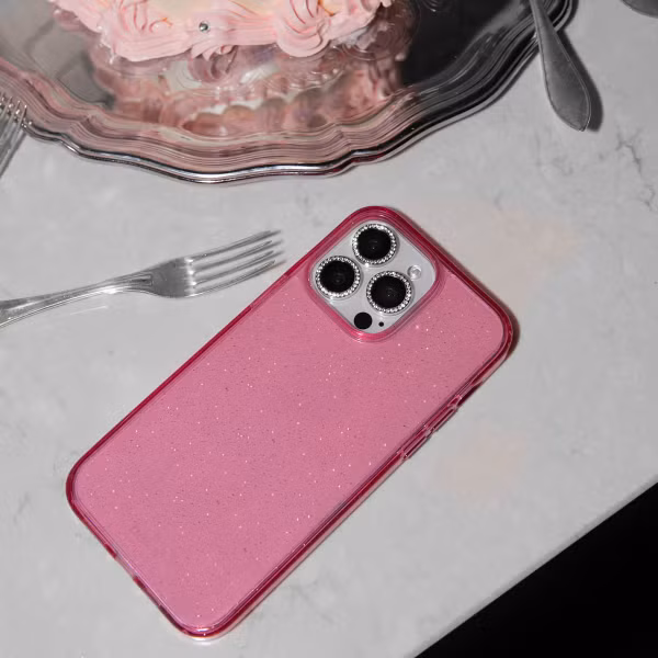 Holdit Glitter Case Apple iPhone 12 (Pro) - Roze