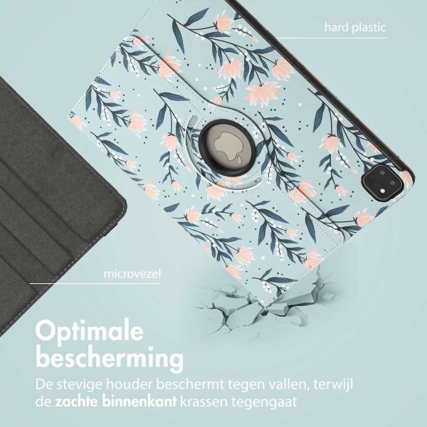 imoshion 360° Draaibare Design Bookcase Apple iPad Pro 13 (2025) M5 / (2024) M4 - Flowers
