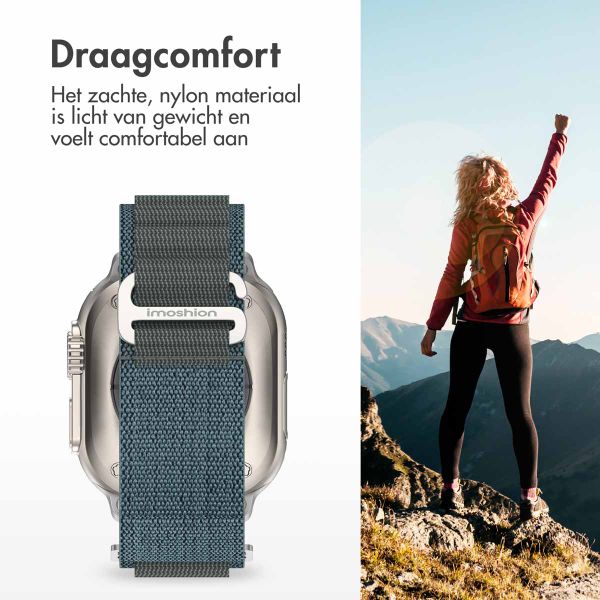 imoshion Nylon Alpine bandje Apple Watch Series 1 t/m 11 / SE / Ultra (44/45/46/49 mm) - Blauw