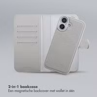 Selencia Olyn Uitneembare Bookcase met MagSafe Apple iPhone 17 - Grijs