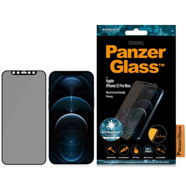 PanzerGlass Case Friendly Privacy Anti-Bacterial Screenprotector Apple iPhone 12 Pro Max