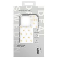 iDeal of Sweden Clear Case iPhone 16 Pro Max - Golden Hearts