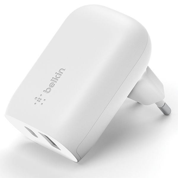 Belkin Boost↑Charge™ Dual USB -C (25W) en USB-A (12W) Wall Charger - 37W - Wit