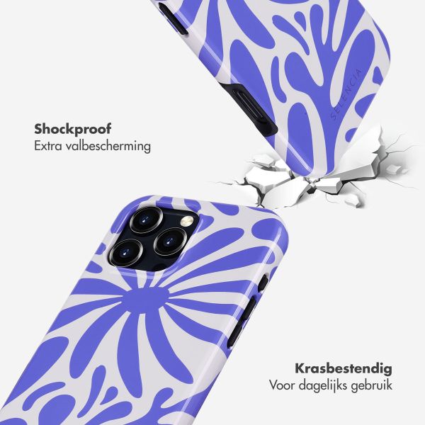 Selencia Vivid Tough Backcover met MagSafe iPhone 16 Pro Max - Modern Bloom Sapphire Blue