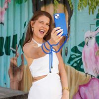 imoshion Siliconen hoesje met koord iPhone 12 (Pro) - Blauw