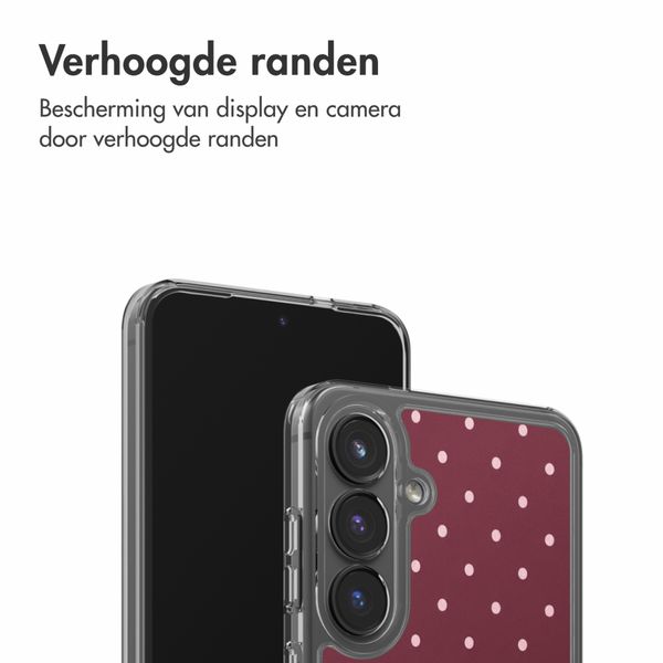 imoshion Design hoesje Samsung Galaxy S24 - Polka Dot Bordeaux