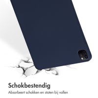 Accezz Liquid Silicone Backcover met penhouder Apple iPad Pro 12.9 (2022) / Pro 12.9 (2021) / Pro 12.9 (2020) - Donkerblauw