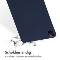 Accezz Liquid Silicone Backcover met penhouder iPad Pro 12.9 (2022) / Pro 12.9 (2021) / Pro 12.9 (2020) - Donkerblauw