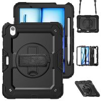 Accezz Rugged Backcover met schouderstrap Apple iPad Air 11 inch (2025) M3 / (2024) M2 - Zwart