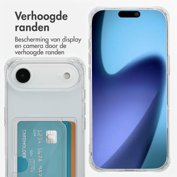 imoshion Softcase Backcover met pasjeshouder Apple iPhone Air - Transparant