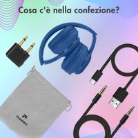 imoshion Draadloze Kinderkoptelefoon LED Light - Decibelbegrenzer - Met AUX kabel - Cobalt Blue