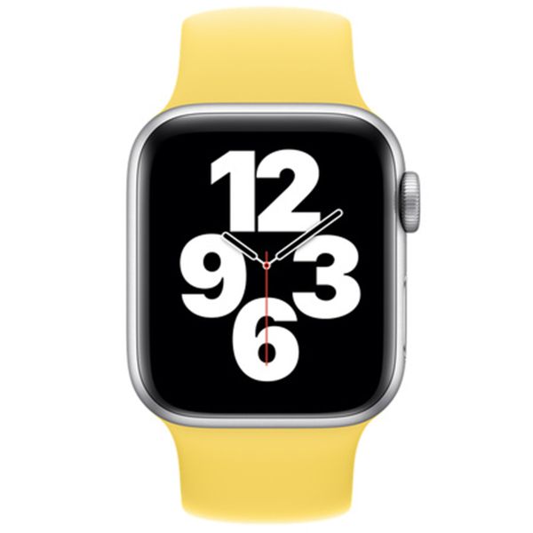 Apple Siliconen solobandje Apple Watch | 44/45/46/49 mm - Maat 8 - Ginger
