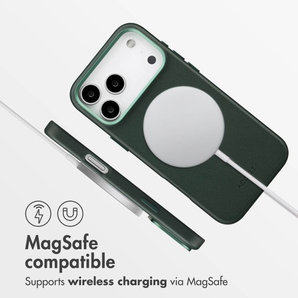 Accezz Leather Back Cover with MagSafe Apple iPhone 17 Pro Max - Cedar Green