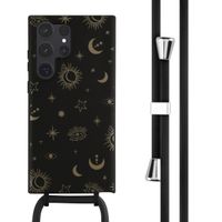 imoshion Siliconen design hoesje met koord Samsung Galaxy S23 Ultra - Sky Black