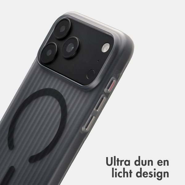 Accezz Lite Backcover met MagSafe | Fluted | Apple iPhone 18 Pro / 17 Pro - Grijs