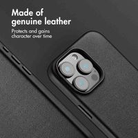 Accezz Leather Back Cover with MagSafe Apple iPhone 16 Pro Max - Onyx Black