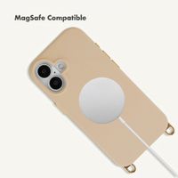 Selencia Rivièra MagSafe Back Cover with detachable hooks Apple iPhone 17 - Milky Latte