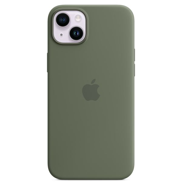 Apple Silicone Backcover MagSafe voor de Apple iPhone 14 Plus - Olive