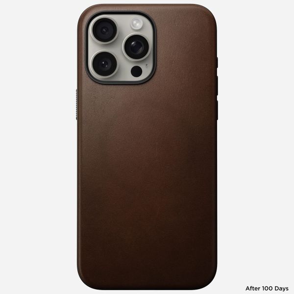 Nomad Modern Leather Case iPhone 15 Pro Max - Bruin