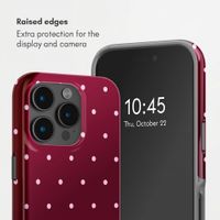 Selencia Vivid Back Cover Apple iPhone 15 Pro - Happy Dots Burgundy