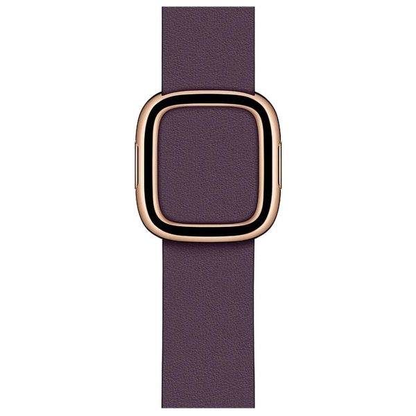 Apple Leather Band Modern Buckle Apple Watch Series 1-9 / SE - 38/40/41 mm / Series 10 - 42 mm - Maat M - Aubergine