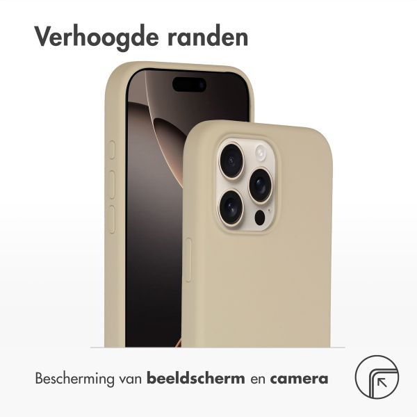 Accezz Liquid Silicone Backcover met MagSafe Apple iPhone 16 Pro Max - Stone