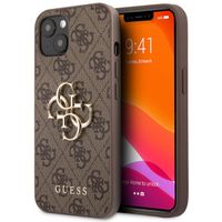 Guess 4G Metal Logo Backcover Apple iPhone 13 Mini - Bruin