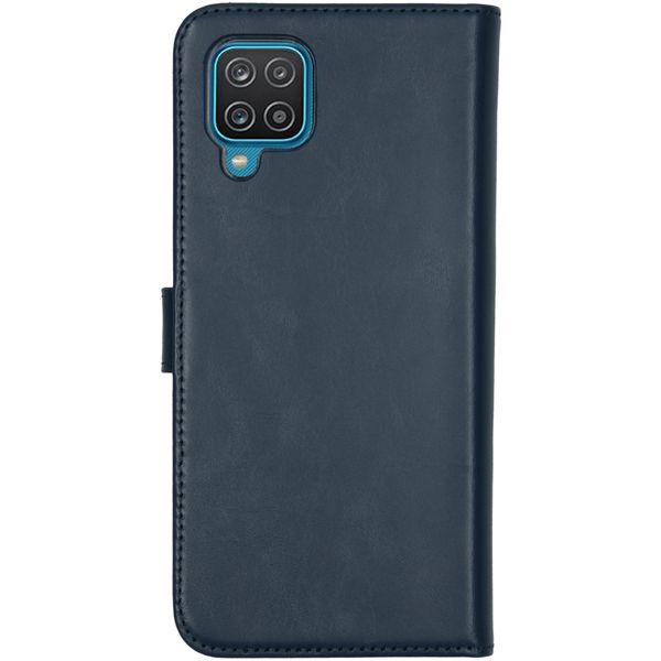 Selencia Echt Leren Bookcase Samsung Galaxy A12 - Blauw