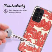 Gepersonaliseerd hoesje met bloemen Samsung Galaxy A53 - Transparant