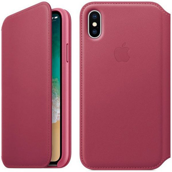 Apple Leather Folio Bookcase Apple iPhone X / Xs - Berry