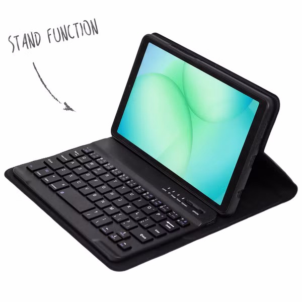 Accezz Bluetooth Keyboard Bookcase Samsung Galaxy Tab A11 - QWERTY - Zwart