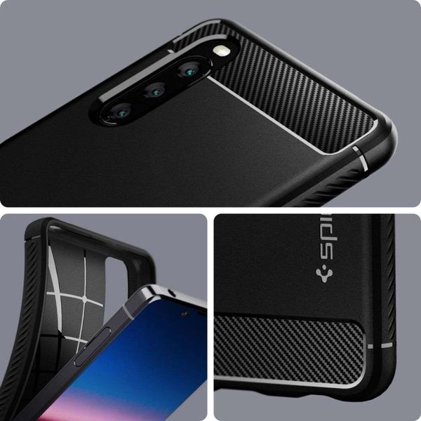 Spigen Rugged Armor Backcover Sony Xperia 10 III - Zwart