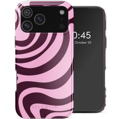 Selencia Vivid Backcover met MagSafe Apple iPhone 18 Pro / 17 Pro - Wavy Swirl Pink Plum