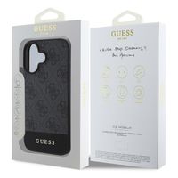 Guess Bottom Stripe 4G Backcover Apple iPhone 16 - Grijs