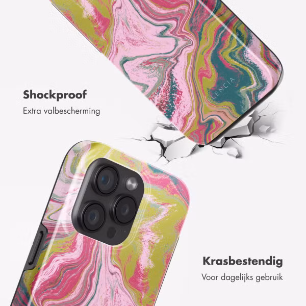 Selencia Vivid Backcover met MagSafe Apple iPhone 15 Pro - Marble Pink