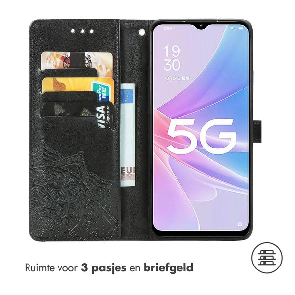 imoshion Mandala Bookcase Oppo A58 (4G) - Zwart