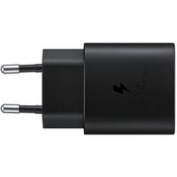 Samsung Originele Fast Charging Adapter USB-C Oplader in Fabrieksverpakking - 25 Watt - Zwart