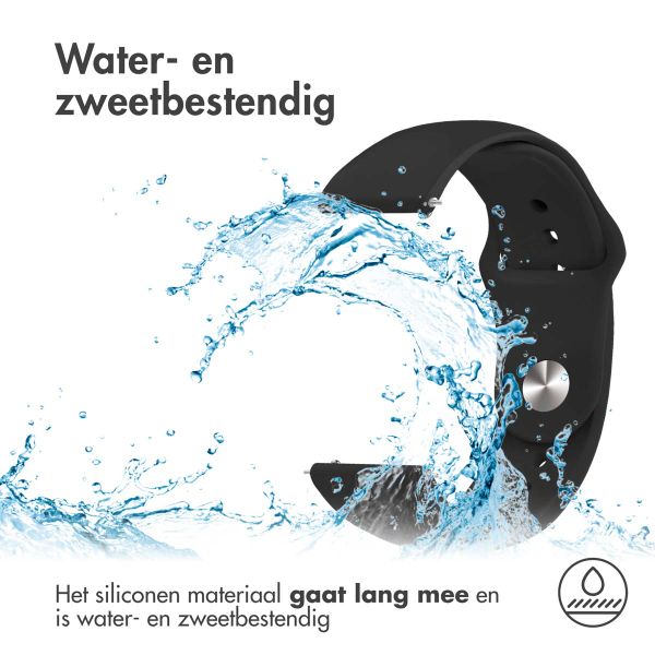 imoshion Siliconen Sport bandje  - Universeel 22 mm aansluiting - Zwart