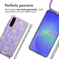 imoshion Design hoesje met koord Samsung Galaxy A26 - Tropical Violet Flowers Connect