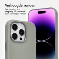 Accezz MagSafe Leather Backcover Apple iPhone 14 Pro - Light Grey