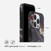 Selencia Aurora Fashion Backcover Apple iPhone 15 Pro - Duurzaam hoesje - 100% gerecycled - Zwart Marmer