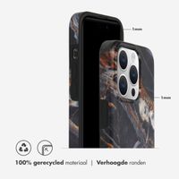 Selencia Aurora Fashion Backcover iPhone 15 Pro - Duurzaam hoesje - 100% gerecycled - Zwart Marmer