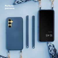 Selencia Backcover met luxe polskoord Samsung Galaxy A54 (5G) - Blauw